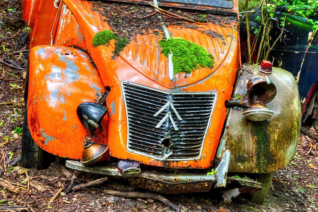 HDR Auto Skulpturen Park museum Neandertal oldtimer urbex decay abandoned derelict abandonne Michael Fröhlich froehlich Duitsland deutschland kunst art